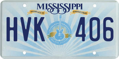 MS license plate HVK406