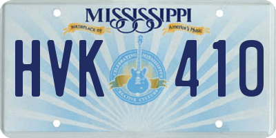 MS license plate HVK410