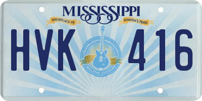 MS license plate HVK416