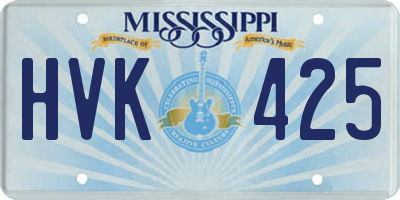 MS license plate HVK425