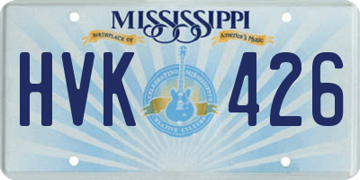 MS license plate HVK426