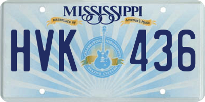 MS license plate HVK436