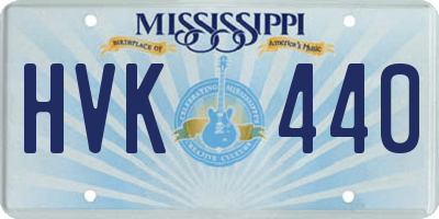MS license plate HVK440