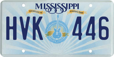 MS license plate HVK446