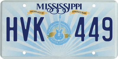 MS license plate HVK449