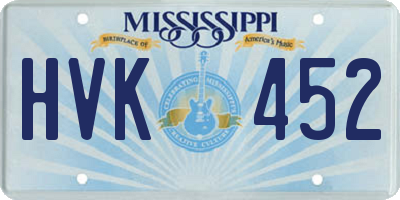 MS license plate HVK452
