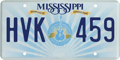 MS license plate HVK459