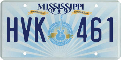 MS license plate HVK461