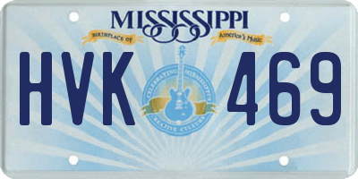 MS license plate HVK469