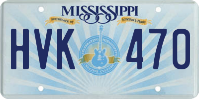 MS license plate HVK470