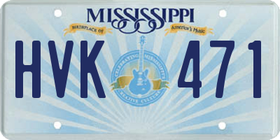 MS license plate HVK471
