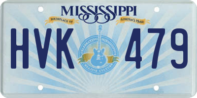 MS license plate HVK479