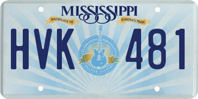 MS license plate HVK481