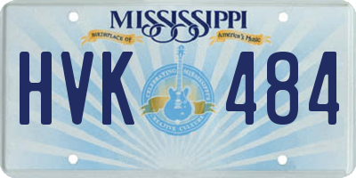 MS license plate HVK484