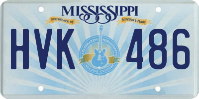 MS license plate HVK486