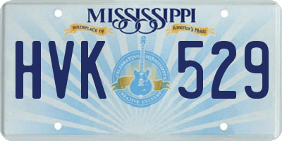 MS license plate HVK529