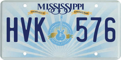 MS license plate HVK576