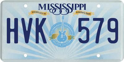 MS license plate HVK579
