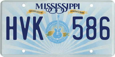 MS license plate HVK586