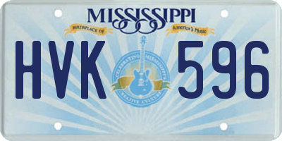 MS license plate HVK596