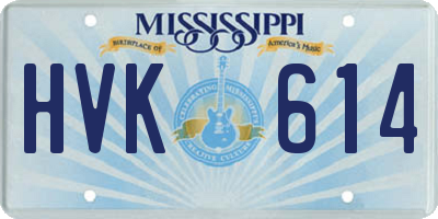 MS license plate HVK614