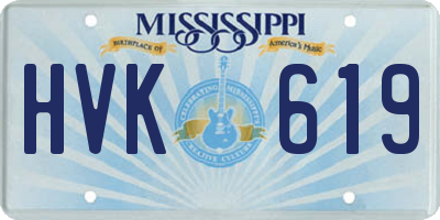 MS license plate HVK619