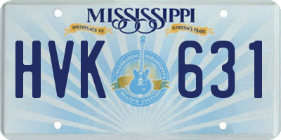 MS license plate HVK631