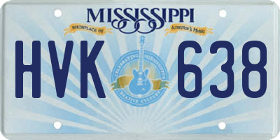 MS license plate HVK638