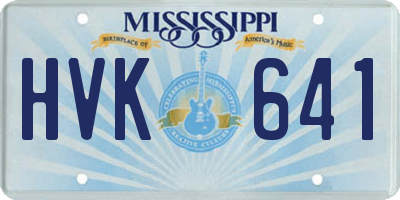 MS license plate HVK641