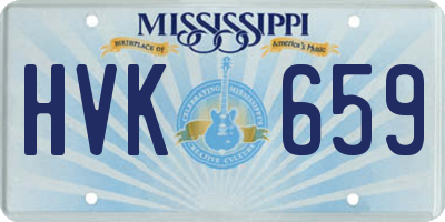 MS license plate HVK659