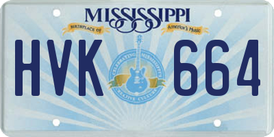 MS license plate HVK664