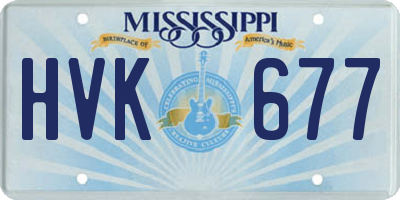 MS license plate HVK677