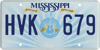 MS license plate HVK679