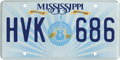 MS license plate HVK686
