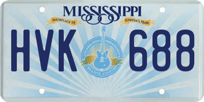 MS license plate HVK688