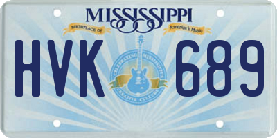 MS license plate HVK689