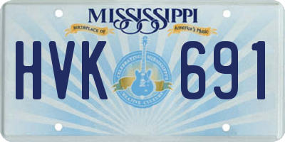 MS license plate HVK691