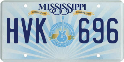 MS license plate HVK696
