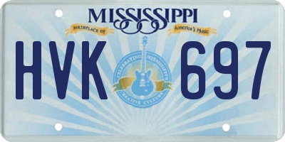 MS license plate HVK697