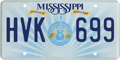 MS license plate HVK699