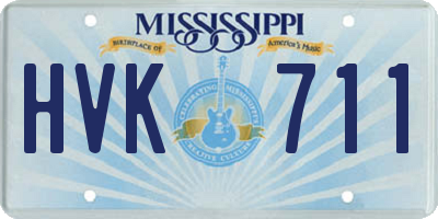 MS license plate HVK711