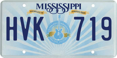 MS license plate HVK719