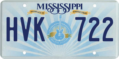 MS license plate HVK722