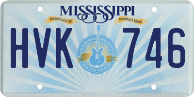 MS license plate HVK746