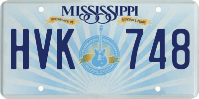 MS license plate HVK748