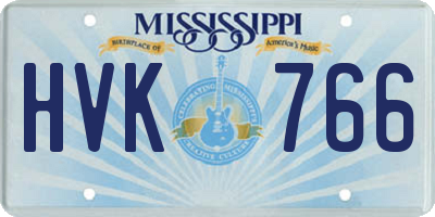 MS license plate HVK766