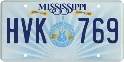 MS license plate HVK769