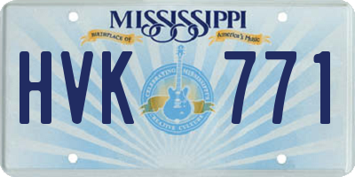 MS license plate HVK771