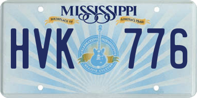 MS license plate HVK776