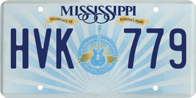 MS license plate HVK779